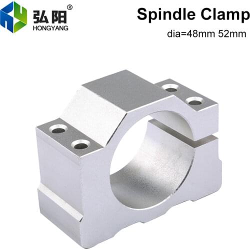 CNC Milling Machine 48mm 52mm Spindle Fixing Clamp Mounting Bracket, Aluminum Holding Fixture With 4 Screws
