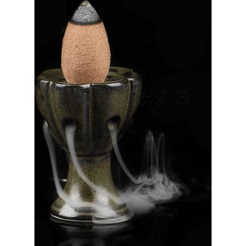 Ceramic Home Incense Burner Backflow Waterfall Incense Censer Home Teahouse Office Decoration