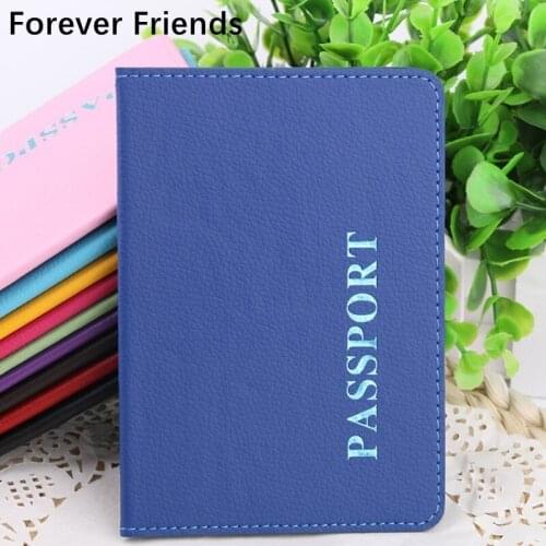Lavender passport holder litchi grain PU passports tickets holder passport cover passport bag clip for leather