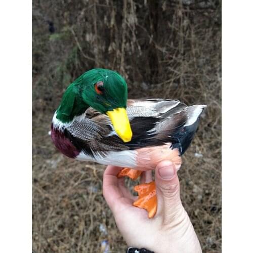 Mini cute simulation duck toy polyethylene&fur small colorful duck model gift about 13x10x12cm 1715