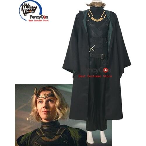 2021 Lady Loki Costume Sylvie Enchantress Loki Variant Cosplay Outfits Horns Crown Headpiece Halloween Carnival