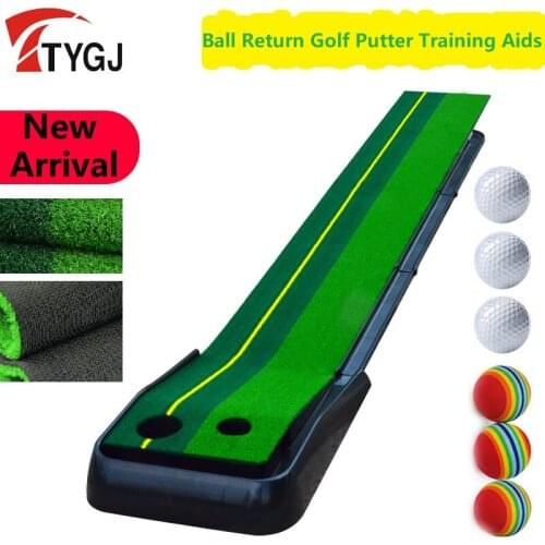 Portable Golf Green Putter Trainer Ball Return 2.5M/3M Golf Putting Indoor Practice Track Golf Training Aids For Beginner