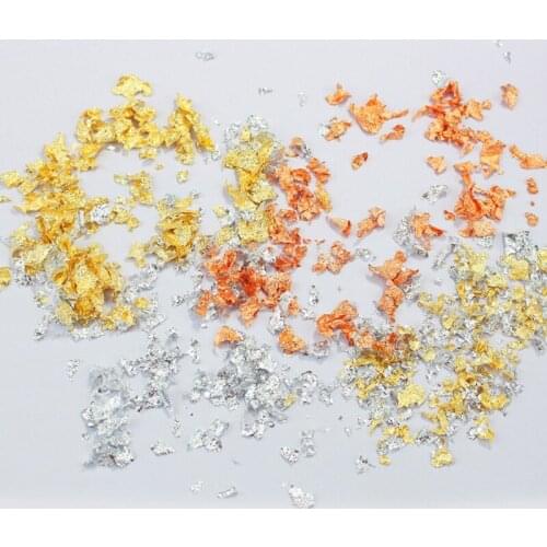 2021 New Broken Gold Leaf Flake Resin Epoxy Mold Art Decoration Gold Foil Fillings 2020 trend