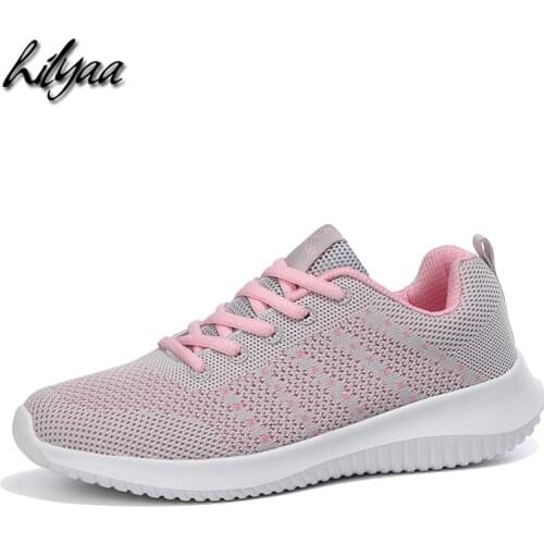 New Fashion Women Sneakers Shoes Flying Weaving Mesh Comfortable Spring Sports Running Female Tennis Shoes Women Big Size 35-42