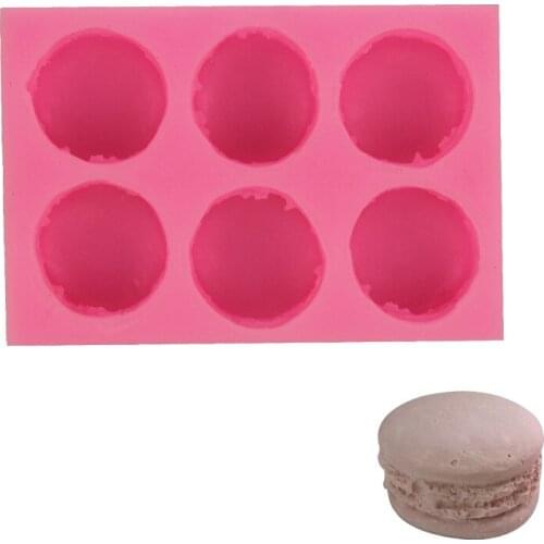 New 6 even 3d stereo macalon mold turn sugar chocolate cake mold DIY hand soap mold light clay food silicone mold