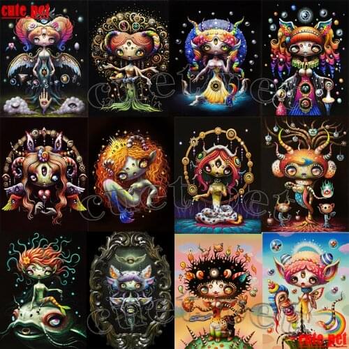 Puzzle 5D DIY Diamond Painting kit Cartoon girl Full Square Round Drill Embroidery Cross Stitch child gift Decor mosaic handwork