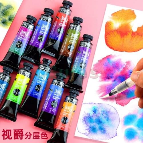SuperVision, Stratified Watercolor Pigment Solid Single Tube, Single Branch of Three Primary Colors, Professional,painting Set