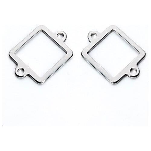 20pcs/lot 13mm*18mm stainless steel Connector Metal Alloy Pendant For DIY bracelet Jewelry Making sgdf