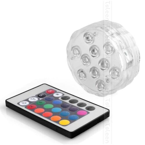 SMD5050 Underwater Light Pond Submersible AAA Battery RGB Operated IP68 Waterproof Swimming Pool Lamp For Wedding Party Lighting