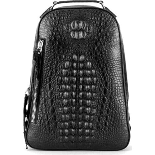 Ousidun new crocodile Men backpacks leisure male backpack large capacity computer bag travel men backpack