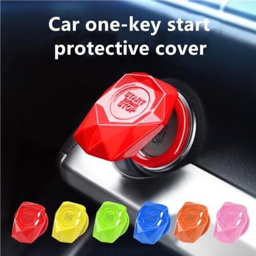 Alloy Car Ignition Switch Decorative Auto One-click Start Stop Button Protection Cap Engine Start Button Cover Car-styling Tool