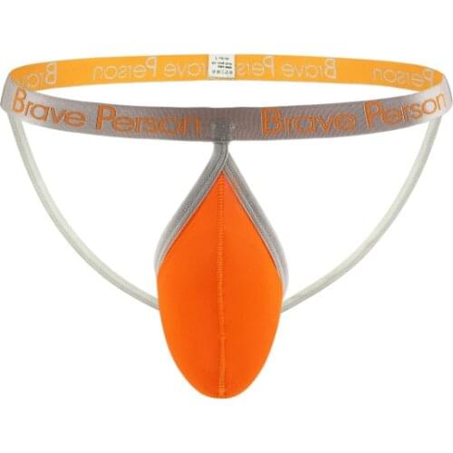 2021 New Fashion Brand BRAVE PERSON Sexy G-strings Male Lingerie Thongs Men Tanga Gay Underwear Jockstrap Panties