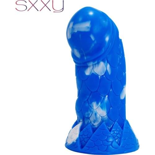SXXY Giant Anal Toys Huge Butt Plug Fetish Erotic Adult Sex Toys for Women Colorful Fantasy Dildo Silicone Flaccid Penis Design