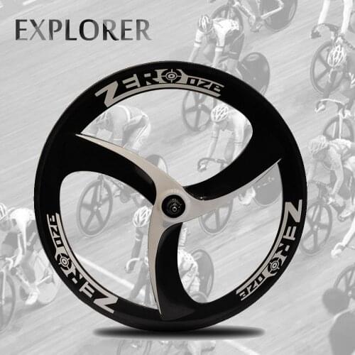 Free shipping EXPLORER carbon 56mm depth Clincher/Tubular 3-spoke 700C road bike wheel Track 3spoke cycling wheels carbon fixed