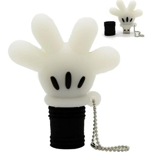 TEXT ME 64GB cute Mickeys palm USB Flash Drive 4GB 8GB 16GB 32GB Pendrive USB 2.0 Usb stick