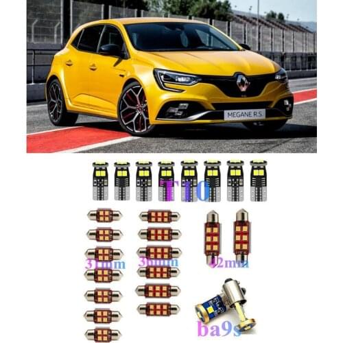 Interior LED Lights Replacement for Renault duster megane 2 logan captur clio laguna 2 ESPACE Accessories Kit WHITE