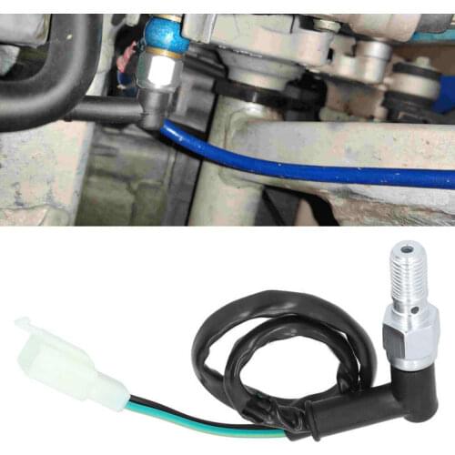 Rear Hydraulic Brake Switch Cable M10x1.25 Thread Single Hollow Bolt Universal for Motorcycle ABS + Metal Auto Parts