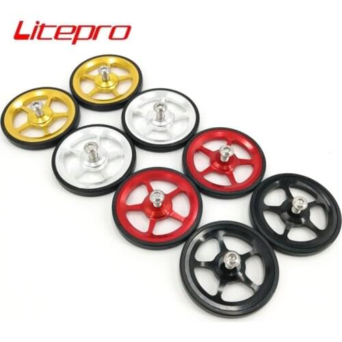 Brompton Rear Rack Easywheel 60mm Aluminum Alloy Easy Wheel Folding Bike Cargo Racks Accessories