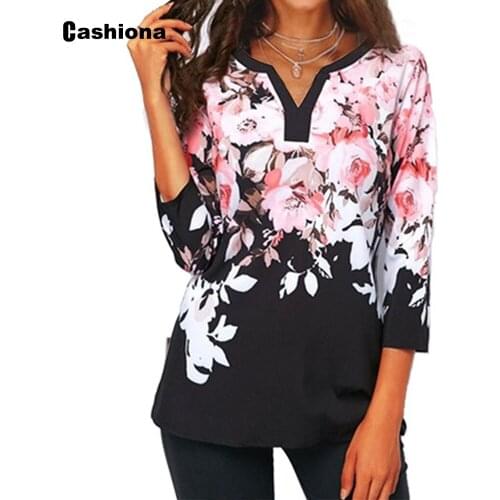 Plus size 4xl 5xl Ladies Elegant Bohemian T shirt Long Sleeve Flower Print Womens Top Vintage 2021 Summer New Tees shirt Femme