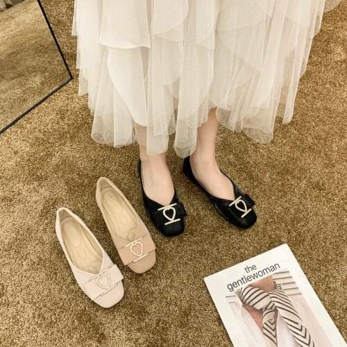 2020 Spring/Autumn workplace essential solid color square head high quality wild fashion flat womens shoes elegant charm W33-23