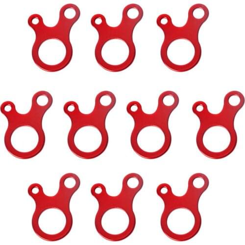 10pcs 3 Hole Type Aluminium Alloy Rope Tensioner Tent Windproof Rope Buckle Camping Equipment Camping Tents Adjuster Accessories