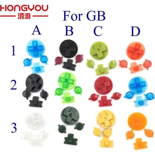 30Sets Colorful Plastic Classic D Pad Keypads For DMG DIY For Gameboy A B Power On Off Buttons For GB B