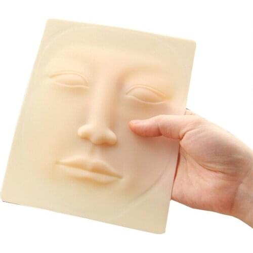 3D Tattoo Practice Skin Permanent Makeup Lip Eyebrow Tattoo Skin Silicone Facial Head Practice Mannequin Doll Face Head