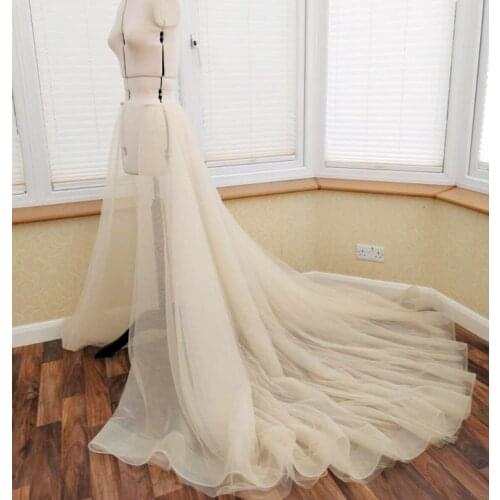 4 layers tulle skirt wedding train white Detachable skirt bride skirt customsize S M L XL XXL XXXL