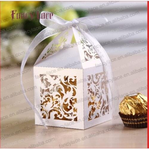 50pcs Flowers Candy Box For Gift Packing Bags Chocolate Boxes Sweet Wedding Party Decoration Supplies