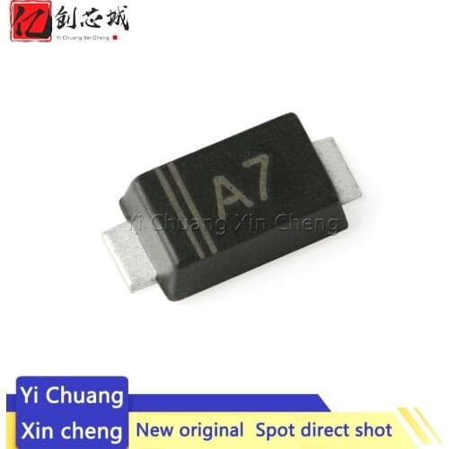 50PCS New SM4007PL A7 SOD-123F 1000V/1A Chip Universal Diode Rectifier
