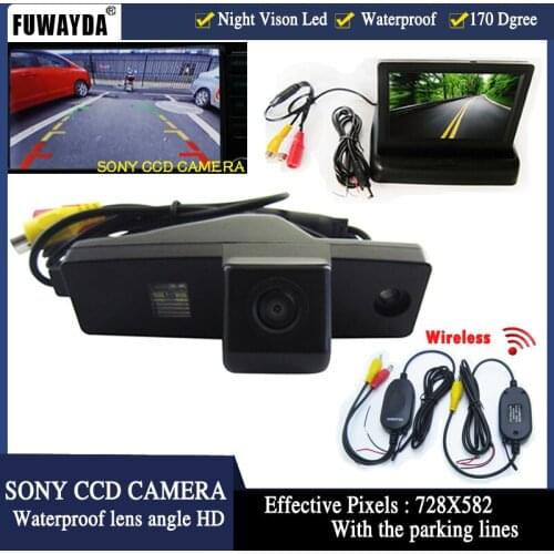 FUWAYDA Car Kit With 4.3"Color TFT LCDCar Camera Monitor+CCD HD Car Reverse Camera for Toyata Highlander Kluger Lexus RX300