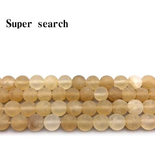 4/6/8/10/12mm Natural Matte Tea Quartz crystal Beads DIY Tea Watermelon Loose Round Beads For Jewelry making Wholesale Retail