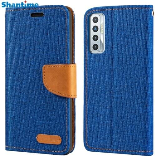 Oxford Leather Wallet Case For Tecno Camon 17P With TPU Soft Back Cover Magnet Flip Case For Tecno Camon 17P