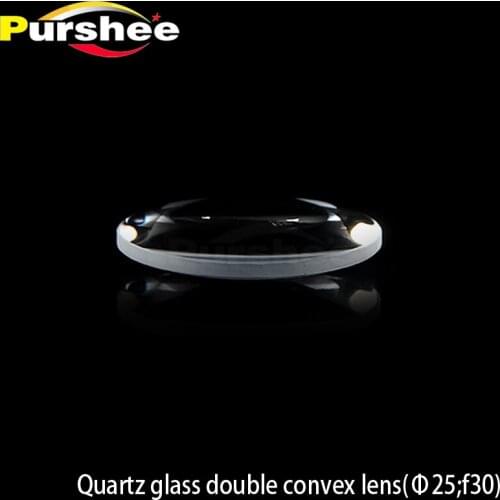 Quartz glass double convex lens(D25;f30)