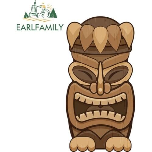 EARLFAMILY 13cm x 6.7m for Hawaii Tiki Car Stickers Scratch-proof Window Family Decal Windshield Graphics for Vinyl Car Wrap