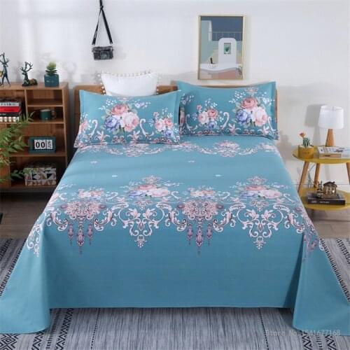 Cotton old coarse cloth bed linen double bed can not afford the ball does not fade thicken encrypted 100% cotton bed linen
