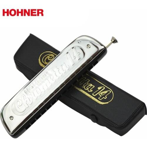Hohner 257 14 holes Chromatic harp Chrometta 14 Harmonica, Key Of C Major