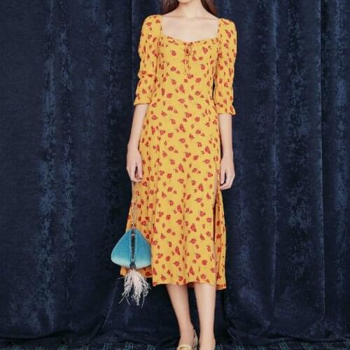 Желтые летние платья JUNSRM China At AliExpress