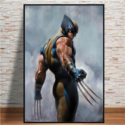 Marvel X-Men Classic Comic Poster Painting Artwork On Canvas Prints Wolverine Logan Wall Art Pictures For Room Mural Decoration