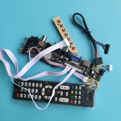 Kit For LTN140AT16 remote Signal controller board digital DVB-T DVB-T2 USB HDMI VGA AV LED TV 1366X768 40pin 14.0"