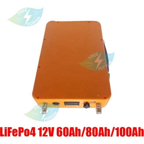 12v battery 80ah 100ah 60ah lithium ion rechargeable battery with 12v battery charger for fishing camping outdoor