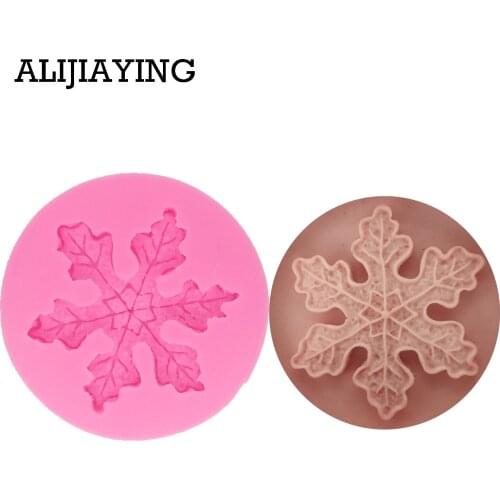 M1384 DIY Cake Tools Leaf snowflake silicone mold dessert Decorating Cupcake Gumpaste fondant Polymer Clay Resin Soap mould