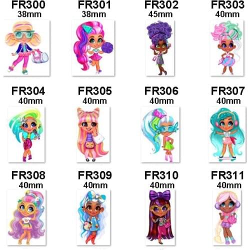 50pcs/lot New Popular Cartoon Little Girls Flatback Resin Cabochon DIY Craft Embellishments Planar Resin Home Decorations