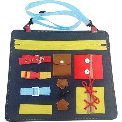 Learning Board Wardrobe Teaching Bag Baby 1-5 Years Old Educational Toy Kids Life Skills Learning Toys Wardrobe Bag Children Toy