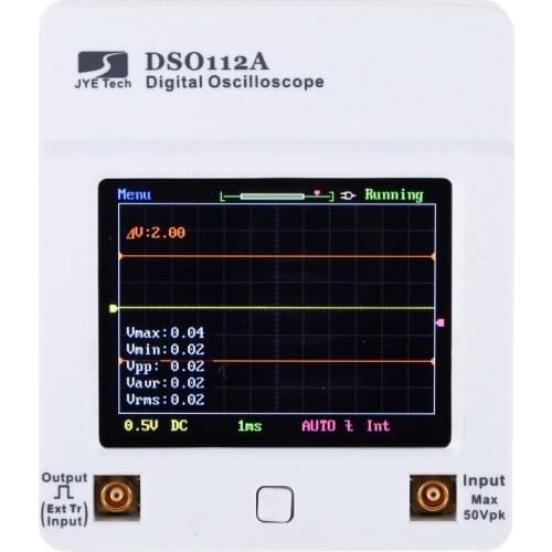 Portable Touch Screen Mini Digital Oscilloscope DSO 112A TFT USB Oscilloscope Interface 2MHz 5Msps
