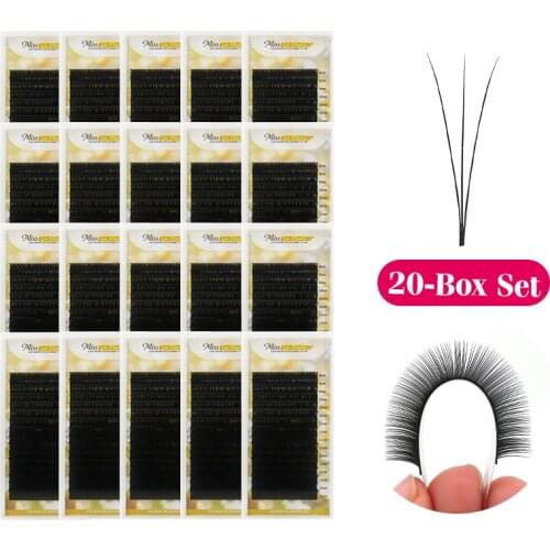 Misslamode all size 16rows/tray mix individual mink eyelashes extension volume soft eyelashes extension supplies