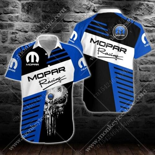 Mopar Brand New Mens Shirt High-quality Fashion Cardigan 3D Anime Oversized T-shirt Top Harajuku Casual Short-sleeved Shirt