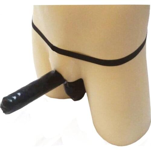 Sexy Male Wet Look Black G-String with Cock Sheath Bikini Fetish Lingerie Night Club Outfit Costume