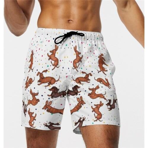 PLstar Cosmos New summer Fashion Shorts Dachshund 3D Printed Male/Female streetwear Casual Cool Shorts 03