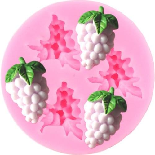 DIY Grape Silicone Molds Fruit Party Fondant Mold Cupcake Topper Cake Decorating Tools Chocolate Candy Clay Soap Gumpaste Mould
